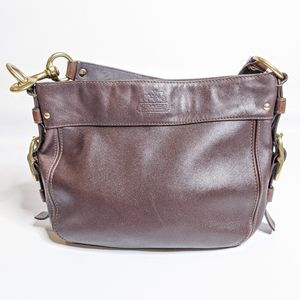Coach Brown Leather Hobo Zoe Handbag Purse